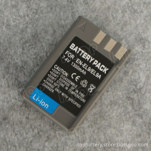 Portable battery pack for EN-EL9 Nikon batteries,7.4V 1300mAh, Made in china